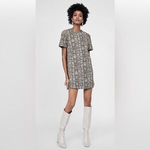 ZARA Snakeskin Print Mini Dress